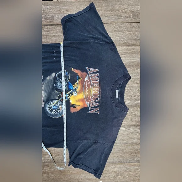 Vintage Motorcycle " American Classic " - " The Road To Freedom " Biker T-Shirt - Picture 5 of 7